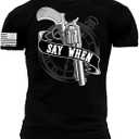 Tombstone Say When Doc Holiday Gunfighter Premium Athletic Fit T-Shirt, Size XL