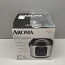 AROMA Digital Rice Cooker, 4-Cup (Uncooked) / 8-Cup (Cooked), Steamer, Multicooker, Slow Cooker, Oatmeal Cooker, Auto Keep Warm, 2 Qt, Stainless Steel Exterior