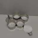 6 Pcs Cake Ring Molds, Seamless Stainless Steel Cake Cutter For Baking, 4 inch Cooking Rings with Pusher & Lifter, Dessert Mousse Molds Baking Tools, Includes 1 Pusher, 1 Lifter and 4 Rings