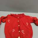 Baby Girl Cardigan Valentines Day Knit Sweater Love Heart Chunky Coat Knitwear Toddler Fall Winter Clothes (3-4T, Red)