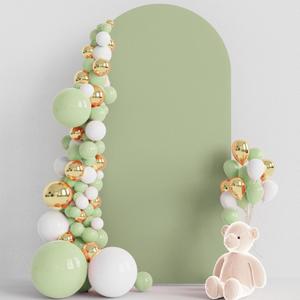Wokceer 6.6FT Wedding Arch Cover Spandex Fitted Wedding Arch Stand Covers Round Top Sage Green Chiara Arch Cover for Birthday Party Ceremony Banquet Decoration