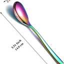 Kyraton Rainbow Teaspoons Set of 12, Stainless Steel Coffee Spoon, Spresso Spoons for Home, Restaurant, Hotel, Parties, Dishwasher Safe