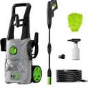 Pressure Washer, 4200PSI 2.6 GPM Power Washer with Foam Cannon 23FT Hose PATOOLIO Electric High Pressure Washer for Fences, Patios, Decks, Patios and Cars Powerwasher (Gray)