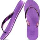 KuaiLu Womens Fashion Flip Flops Ladies Lightweight Summer Beach Yoga Mat Thong Sandals with Comfortable Arch Support (S)