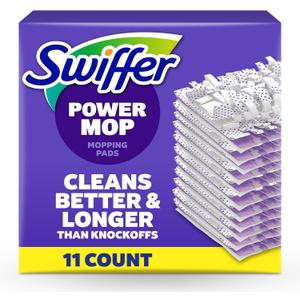 Swiffer PowerMop Multi-Surface Mopping Pad Refills for Floor Cleaning, 11 Count