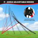 BAGAIL Volleyball Rebounder Net 7x4 Ft, Bounce Back Training Equipment with Unique Curved Frame for Better Catching, 5 Adjustable Angles for Volleying & Spiking, Easy Set Up & Sturdy Base