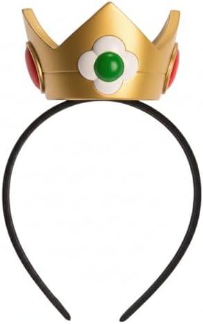 ComfyCamper Womens OSFM Princess Crown on Headband Gem Flower Tiara Halloween Costume Accessories Cosplay Adult