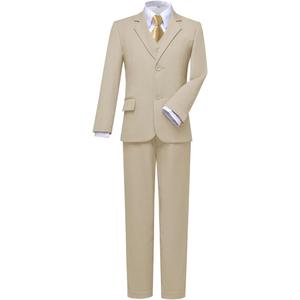 Visaccy Boys Formal Suit Slim Fit Tuxedo Suits for Kids Ring Bearer Outfit