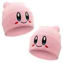 Cute Kir by Beanie Funny Adult Size Anime Hat Accessory Kawaii, Medium Large (Pink)