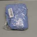 maamgic Mens Swim Trunks with Compression Liner 5 Inch, Quick Dry Bathing Suit with Zipper Pockets, No-Chafing Swim Shorts (XX-Large, Blue White Stripe)