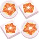 50PCS Pancakes and Pajamas Birthday Party Plates Napkins Girls Pink Night Sleepover Disposable Dessert Cake Dinnerware Breakfast Pajama Table Supplies for Brunch Slumber 25 Guests Parties Decorations