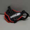 voopet Service Dog Harness, Professional Service Dog Vest Harness for Small Dogs, Reflective Breathable and Adjustable No Pull/Choke ESA Essential Harness (Small (Pack of 1), Red_Black)