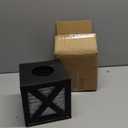 Autumn Alley Barn Door Square Farmhouse Tissue Box Cover in Black and Galvanized  Farmhouse Bathroom Accessories  Rustic Bathroom Dcor Tissue Holder | Wood Galvanized Tissue Box Cover