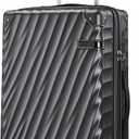 Carry On Luggage, PC Hardside Expandable Luggage with Spinner Wheels,Lightweight 20 Inch Suitcase with TSA Lock,YKK Zippers,Charcoal Metallic, Lightweight Rolling Suitcases for Business