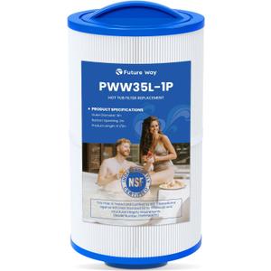 Future Way PWW35L Hot Tub Filter Replacement for X268548-PMA-R3, Unicel 4CH-935817-4035, Filbur FC-0710Waterway Teleweir 35 SF, Replace Pleatco PWW35L Spa Filter, SD-01235, PDC580-AFS, 35 Sq. Ft