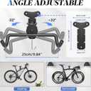 Goovilla Bike Wall Mount Hanger Adjustable - Space Saving Horizontal Bicycle Rack for Mountain/Road/Hybrid Bikes | Secure Home Garage Storage with Easy Installation | 1-Pack Cycling Holder Hook,Black