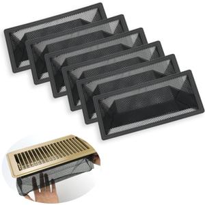 Floor Register Trap, Air Vent Filter Mesh Catcher, Vent Screen Net Keeps Bugs, Coins, Pet Hair, Food Out (4 * 10''/ 6 Pack)