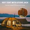 Naturehike Dune Hot Tent with Stove Jack,Double Layer 4 Season Tent,Waterproof 2-4 Person Tents for Camping