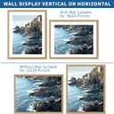 Hongkee 22x28 Frame Set of 2, Natural Oak Wood Style - Display 18x24 Picture Frame with Mat or 22 x 28 Poster Frame without Mat, Wall Mounting Horizontal and Vertical