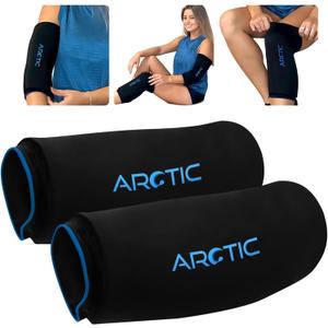 2 Pack | Premium Elbow Ice Pack Wrap & Knee Ice Pack Wrap - Reusable Gel Ice Sleeves, Leg Ice Compress, Arm Ice Sleeve, Elbow Ice Compression Wrap - Cold and Heat Therapy for Injuries
