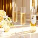 Ciaell 36 Pack Plastic Champagne Flutes - 6 Oz Disposable Champagne Glasses - Square Clear Plastic Toasting Glasses for Party Birthday Anniversary Wedding