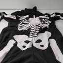 Spooktacular Creations Skeleton Costume - Unisex Adult Pajamas Plush Hoodie for Halloween and Themed Parties (Large)