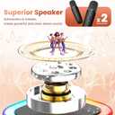 Mini Karaoke Machine for Kids Adults, 2026 TOP Birthday Gifts for Girls Boys 3,4,5,6,7,8+Year Old Toddler Toys, Portable Bluetooth Speaker with 2 Wireless Karaoke Microphones Player (Black)