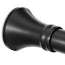 YNL Matte Black Shower Curtain Rod 36-84 Inch(3-7ft), No Slip No Drill Stainless Steel Spring Tension Curtain Rod, No Rust Shower Rod Adjustable For Bathroom Window Bedroom