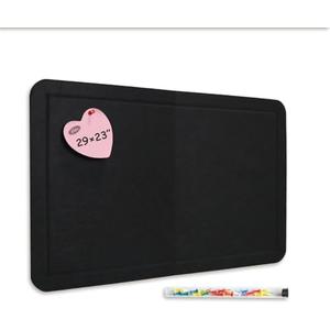 Feltor Cork Board Alternative, 29"x23" Felt Picture Board, Contains 1 Box of 20 Push Pins (Color Random), Better Home Wall Decoration Than Paper Bulletin Board Roll - Black