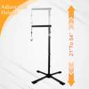 WodGod 2 in1 Baseball Swing Trainer with X Base, Height Adjustable 20-54 inches, 2 Sandbags for Maximum Stability, 3 Balls & 4 Ground Stakes, Great for Improve Swing Power, Accuracy, Standard