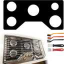 Stove Top Protector liner For 36" GE Gas Range Model CGP95362MS1 CGP70362NS1 CGP9536SLSS PGP9036SLSS PGP7036SLSS GP5036DLBB 5 burner Thickness Reusable Stove Burner Covers