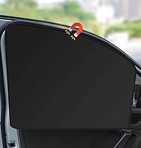 Car Side Window Sun Shades, Window Sunshades Privacy Curtains, 100% Block Light for Breastfeeding, Taking a nap, Changing Clothes, Camping (Front Seat 2pcs)