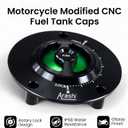 ONE.K.S Motorcycle Fuel Tank Caps Oil Cover Cap Modified CNC Aluminum Covers Fit For SUZUKI GSXR600 GSXR750 GSXR100 GSR600 GSR750 GSX1300 SV650 SV1000 GSF650 1200S 1250BANDIT (Black+Green)