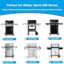 Stainless Steel Grill Warming Rack for Weber Spirit 300 and Spirit II 300 Series - E310 E320 E330 S310 S320 S330 Gas Grills with Front Control Knobs, Upper Warming Rack Replacement Part for Weber 7641