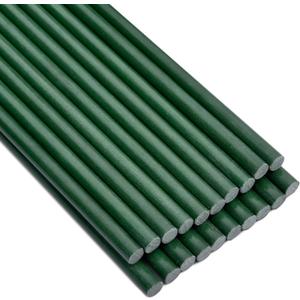 Garden Stakes 48 inch 20 Pack 0.27" Dia Solid Glassfiber Plant Support Rod Tomato Trellis Stakes (Green)