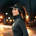 EZPACE Fleece Ponytail Hat for Women with 3M Thinsulate Ear Warmer Running Gear Winter Cold Weather (Black)