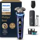 Philips Norelco Shaver i9000 Prestige Ultra, Wet & Dry Electric Shaver, Adriatic, SenseIQ Pro Technology, Triple Lift & Cut System, 360 Rotating NanoTech Precision Blades, Precision Trimmer, XP9401/92 (i9000Prestige + UV Charge Case, QCP & Trimmer, Black)