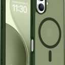 Red2Fire Magnetic for iPhone 17 Case, (Compatible with MagSafe) (Military Grade Drop Protection) Translucent Matte Shockproof Phone Case for iPhone 17 6.3"-Green