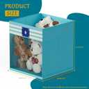 homyfort 11x11 Inch Storage Cube Bins, Fabric Cube Storage Organizer Baskets Box with Handles for Organizing Clothes, Toys, in Pantry, Closet Shelf, Nursery, Kids Room (Blue)
