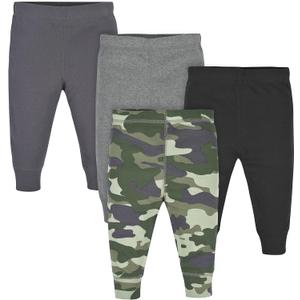 Gerber Baby Boys' Multi-Pack Pants (6-9 Months, Camo/Gray)