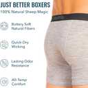 Men's Merino Boxers By Woolly | RWS Certified | Soft, Stink Free, Seattle Designed (Medium, Black)