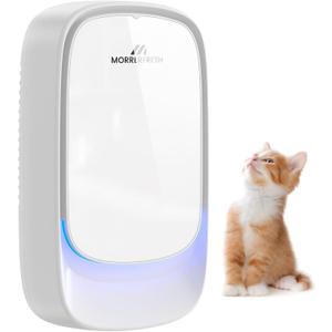 Air Ionizers, Plug in Negative Ion Air Purifier, Pet Odor Eliminator for Dogs/Cats, Ozone Free Quiet Air Freshener for Small Spaces/Cat Litter Room, Kitchen, Smoke Dust, Mini Air Cleaner