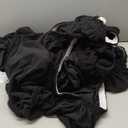 H.VERSAILTEX Super Stretch Individual Seat Cushion Covers Sofa Couch Slipcover Sets Thick Jacquard Textured Twill Fabric (3 Piece Covers, Black)