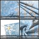 7x5ft Happy 16th Birthday Backdrop Sweet 16 Girl Blue Bokeh Winter Snowflake Silver Crown with Gem Diamonds Background Party Decorations Cake Table Banner Photo Booth Props
