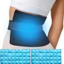 Koonie 2 Extra Large Ice Pack for Back Pain Relief with Extension Strap, Cold and Hot Packs for Injuries, Reusable Lower Back Ice Pack Wrap for Lumbar Surgery, Sciatica, Herniated Disc, Coccyx Pain