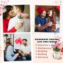 Anniversary Wedding Gifts for Wife - Mothers Day Birthday Gifts for Her, Girlfriend, Wife - Love Romantic Gift Ideas for Her Him, Girlfriend Boyfriend - 5.51'' x 4.13'' Cute Crochet Love