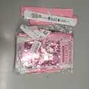 Pink Birthday Party Decorations for Girls Women Happy Birthday Banner Light Pink and White Balloons party decor Pom pom Flower Confetti Ribbons Foil Fringe Curtain