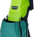 Electric Wood Chipper & Mulcher  15A Powerful Garden Shredder for Branches, Leaves & Yard Waste  Compact, Quiet & Easy to Use with Collection Bag