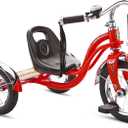 Schwinn Roadster Tricycle, 12 Inch Front Wheel Bike for Kids Ages 2-4, Low Center of Gravity, Retro Steel Frame, Adjustable Seat Grows with your Child, Rear Deck, Tricycle for Toddlers, One Size