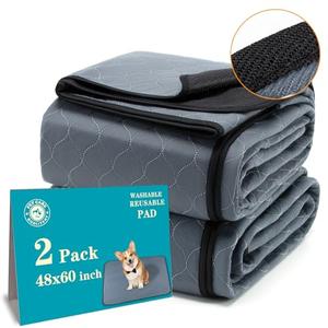 Bunlitent Washable Pee Pads for Dogs 48x60, 2 Pack, Extra Large Reusable Puppy Pads, Dog Training Pads with Quick Dry, Large Anti-Slip Dog Pee Pads, Whelping Pads, Potty Pad